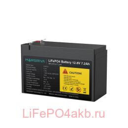 LiFePO4 Батарея, 12.8В/7.2Ач, Deya, Класс A, 2000 циклов